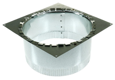 Coleman Mach Air Conditioner Duct Collar with Mounting Plate - Angled View | United RV Parts