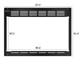 Contoure TK-955BK Trim Kit Dimensions - Technical Drawing | United RV Parts