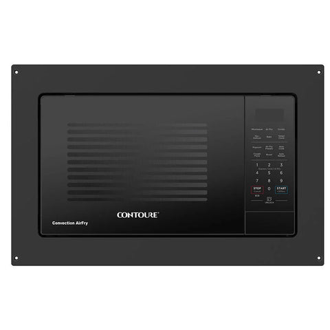 Installed Black Contoure Microwave in Trim Kit - Complete Setup | United RV Parts