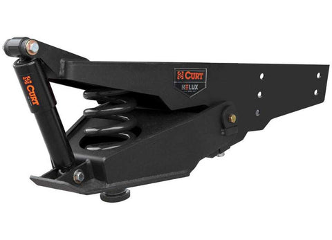 Black Curt Helux Coil Spring 5th Wheel Pin Box 2024044569 - Side Angle View | United RV Parts