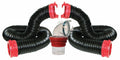 Black Flexible RV Sewer Hose Kit with Red Fittings - Components Layout | United RV Parts