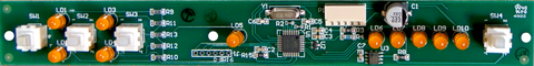 Green PCB Replacement Eyebrow Board DEADJ - Front View for Dometic Adjustable Temperature Refrigerator | United RV Parts
