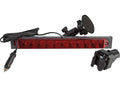 Red LED Light Bar with Suction Cup Mount and Power Cord - Complete Kit | United RV Parts