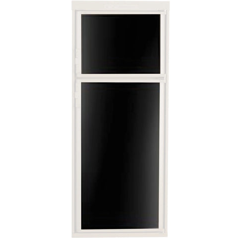 Dometic Black Acrylic RV Refrigerator Door Panel Set - Front View | United RV Parts