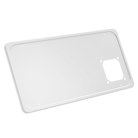 White Dometic RV Furnace Access Door 33057 - Angled View | United RV Parts