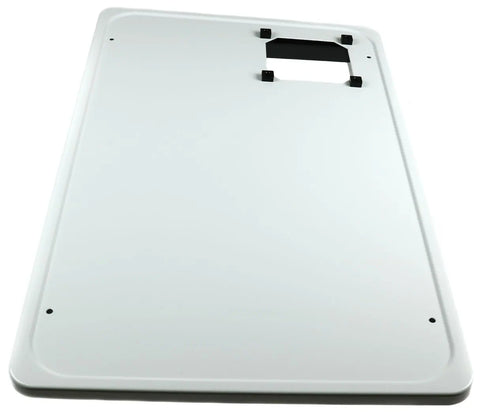 White Dometic Large Furnace Access Door - Interior Back View with Hardware | United RV Parts
