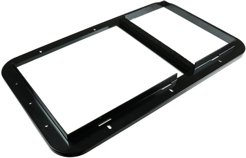 Black Dometic Furnace Access Door Frame - Side Angle with Seal Detail | United RV Parts