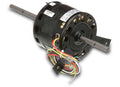 Black Dometic 3309333.007 AC Condenser Fan Motor - Angled View with Wiring | United RV Parts