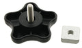 Black Dometic Knob Assembly Kit 3311578.001 with Hardware - Exploded View | United RV Parts