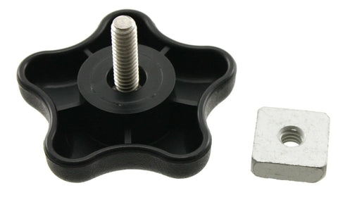 Black Dometic Knob Assembly Kit 3311578.001 with Hardware - Exploded View | United RV Parts
