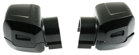 Black Dometic 9200 Awning End Caps - Underside View with Mounting Slots | United RV Parts
