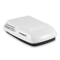 White Dometic Penguin II Low Profile RV Air Conditioner - Side Angle | United RV Parts