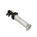 Black Silver Dometic 9100 Awning Motor 3310423.209U - Angled View | United RV Parts