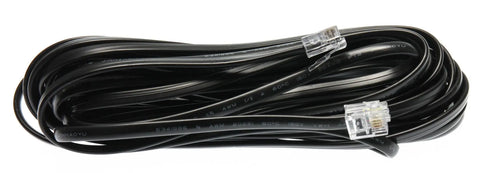 Black Dometic Awning Wind Sensor Data Cable with RJ-11 Connectors - Full Length View | United RV Parts