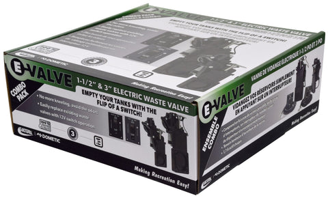 Valterra E-Valve Electric Waste Valve System E1013NEVP - Package Top View | United RV Parts