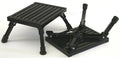 Black Folding Step Stool - Open and Collapsed Views | United RV Parts