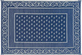 Blue Faulkner Vineyard Pattern RV Mat - Top View | United RV Parts
