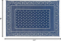 Blue Faulkner 6x9 RV Mat with Size Dimensions - Product Detail | United RV Parts