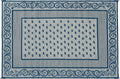 White Blue Faulkner Reversible Patio Mat - Reverse Side View | United RV Parts