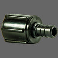 Black Plastic Flair-It EcoPoly 1/2" PEX Coupling 29873 - Close-Up Side View | United RV Parts