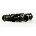 Black Plastic Flair-It 29820 EcoPoly 1/2in Barbed Tee PEX Coupler - Side Profile Open Ports | United RV Parts