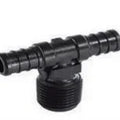 Black EcoPoly RV Plumbing Tee Fitting with MPT Thread - Angle View | United RV Parts