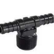 Black EcoPoly RV Plumbing Tee Fitting with MPT Thread - Angle View | United RV Parts