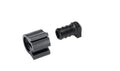 Black Plastic Flair-It PEXLOCK 1/2" PEX Plug 30863 - Two-Piece Disassembled View | United RV Parts