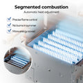 Fogatti InstaShower Ultra FS10B1SN Segmented Combustion Burner Close-Up - Precise Flame Control Detail | United RV Parts