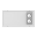 White Fogatti RV Furnace Door Panel RFWD-1121 - Front View with Dual Vent Cover | United RV Parts