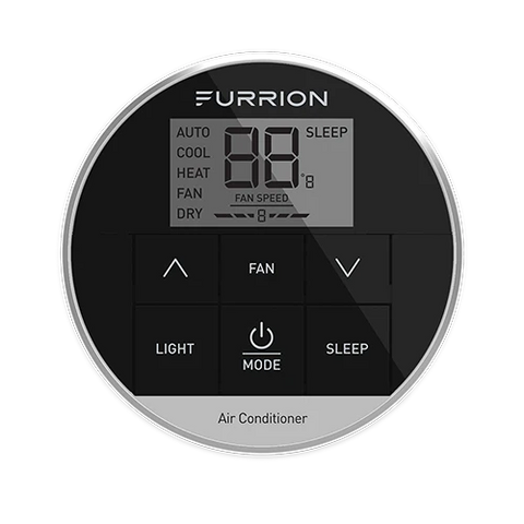 Black Furrion Chill HE Multi Zone Wall Thermostat with LCD Display - Front View | United RV Parts