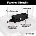 Furrion AC Control Kit Features Diagram - 3-Speed Fan Technology | United RV Parts