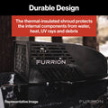 White Furrion Chill HE Air Conditioner High Efficiency Lifestyle Shot - Installed on RV Roof | United RV Parts