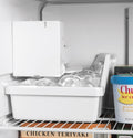 GE GIE17GSNRSS Built-In Icemaker Close-Up - Ice Bin Full in Top-Freezer Compartment | United RV Parts