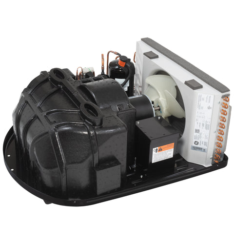 GE RV Air Conditioner Complete Assembly - Side View with Compressor and Refrigerant Coils | United RV Parts