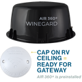 Black Winegard Air 360+ Antenna Cap RV Installation Diagram | United RV Parts
