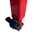 Red Demco Gooseneck Coupler Lock Bottom View - Security Hole Detail | United RV Parts