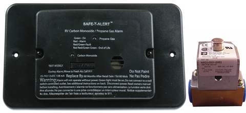 Black MTI Industries LP/CO Alarm 25-742 with Sensor Component - Front View | United RV Parts