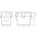 Noco HM300BK Battery Box Technical Diagram - Dimensions | United RV Parts