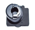 Black Hughes SafeView SV30API 30 Amp RV Power Inlet - Locking Connector Socket Close-Up Detail | United RV Parts