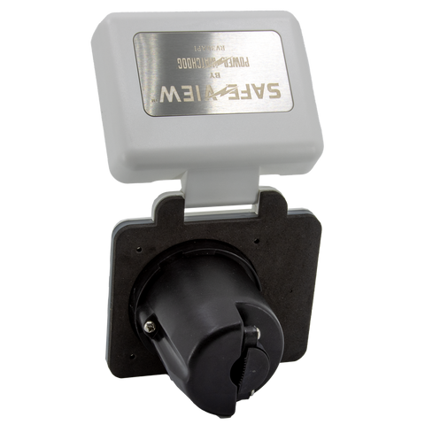 Hughes SafeView 30 Amp RV Power Inlet SV30APIW - Side Profile Showing Inlet Depth | United RV Parts