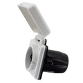 Hughes SafeView Smart RV Power Inlet SV30APIW - Low Angle View Showing Mounting Flange | United RV Parts