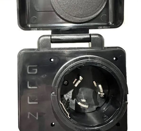 Hughes SafeView Power Inlet Interior - Open Weatherproof Cover Detail | United RV Parts