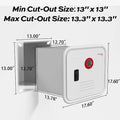 White Fogatti RV Water Heater - Installation Dimensions Diagram | United RV Parts