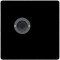 Black Steel RV Water Heater Access Door Panel with Vent Grille - Front Detail | United RV Parts