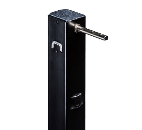Black Stromberg Carlson Venture Landing Gear with Crank Handle - Side View | United RV Parts