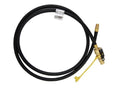 Black Rubber High Pressure Hose MER14TCQD-144P Yellow Shut Off Valve - Full Length | United RV Parts