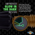 Glow in Dark Propane Tank Gauge Close-Up - Night Visibility Feature | United RV Parts