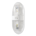 White Camco LED Double Dome Light 41321 - Front View | United RV Parts