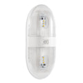 White Camco LED Double Dome Light 41321 - Side Angle | United RV Parts